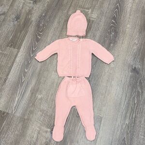 Mayoral Pink Knit Sweater Three Piece Matching Set